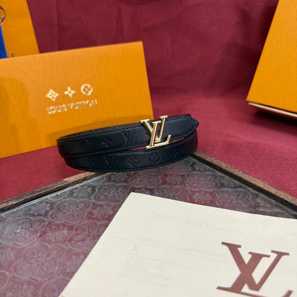 Louis Vuitton Monogram Belt – LV Initiales Gold Buckle | Women’s Luxury