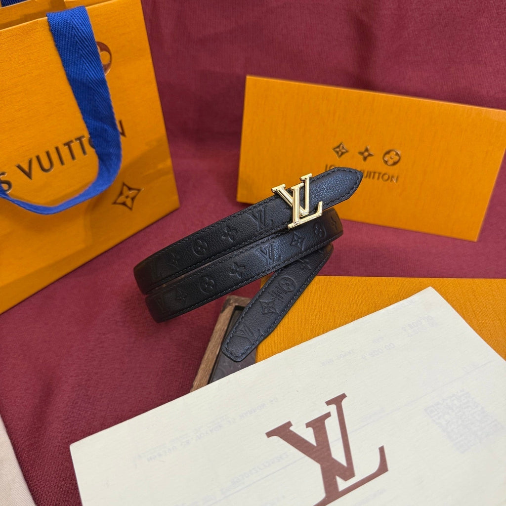 Louis Vuitton Monogram Belt – LV Initiales Gold Buckle | Women’s Luxury