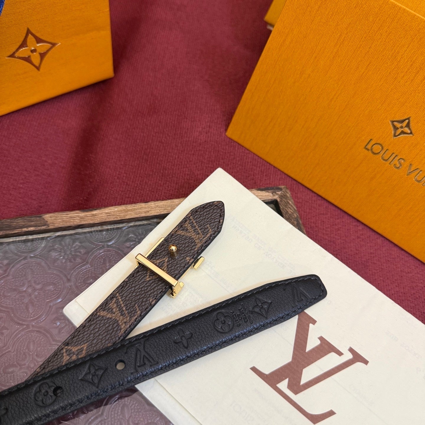 Louis Vuitton Monogram Belt – LV Initiales Gold Buckle | Women’s Luxury