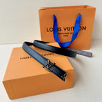 Women's Louis Vuitton Monogram Belt | LV Gold Buckle | Luxury Leather