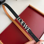 Loewe Women’s Leather Belt – Iconic Anagram Buckle | Spanish Luxury