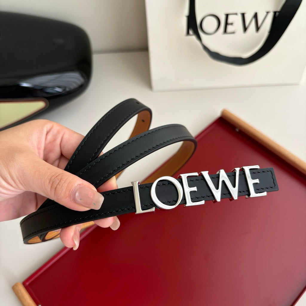 Loewe Women’s Leather Belt – Iconic Anagram Buckle | Spanish Luxury