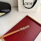 Women's Loewe Leather Belt | Anagram Gold Buckle | Dress & Casual