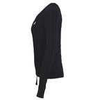 Ralph Lauren Cable-Knit V-Neck Sweater - Black - view 2