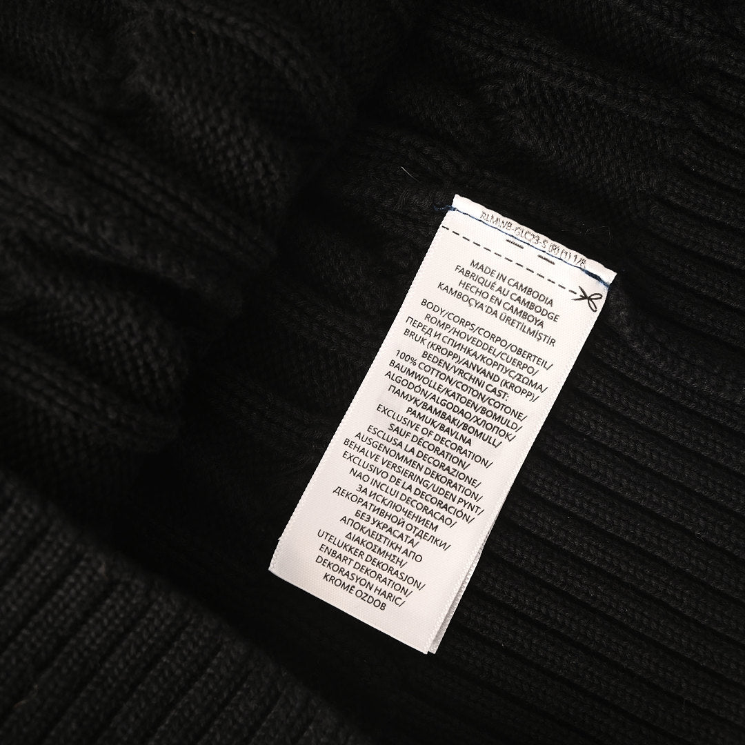 Ralph Lauren Cable-Knit V-Neck Sweater - Black - view 4