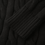 Ralph Lauren Cable-Knit V-Neck Sweater - Black - view 7