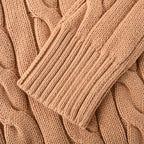 Ralph Lauren Cable-Knit V-Neck Sweater - Camel - view 26