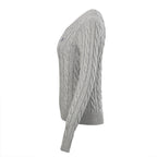 Ralph Lauren Cable-Knit V-Neck Sweater - Gray - view 2