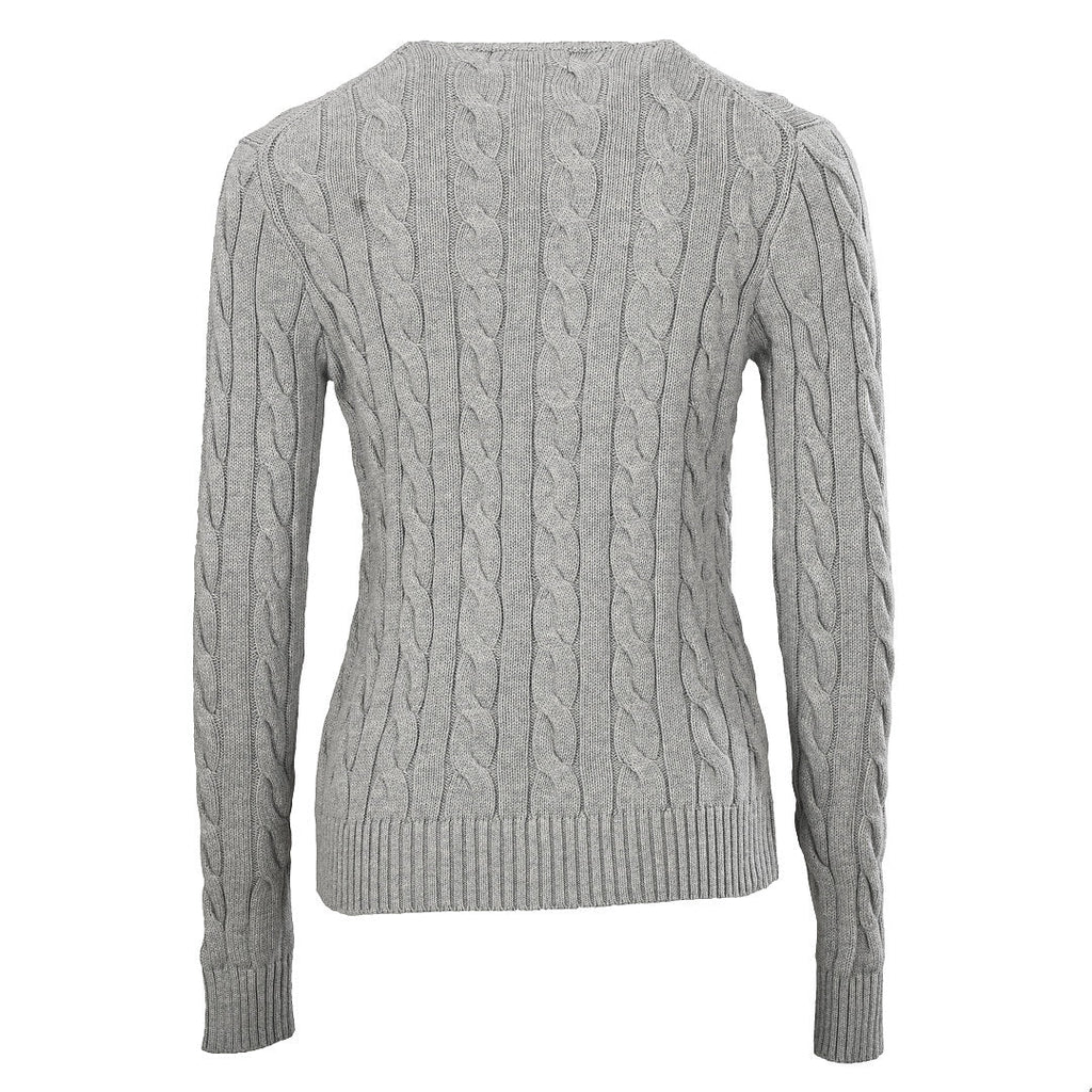 Ralph Lauren Cable-Knit V-Neck Sweater - Gray - view 3