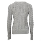 Ralph Lauren Cable-Knit V-Neck Sweater - Gray - view 3