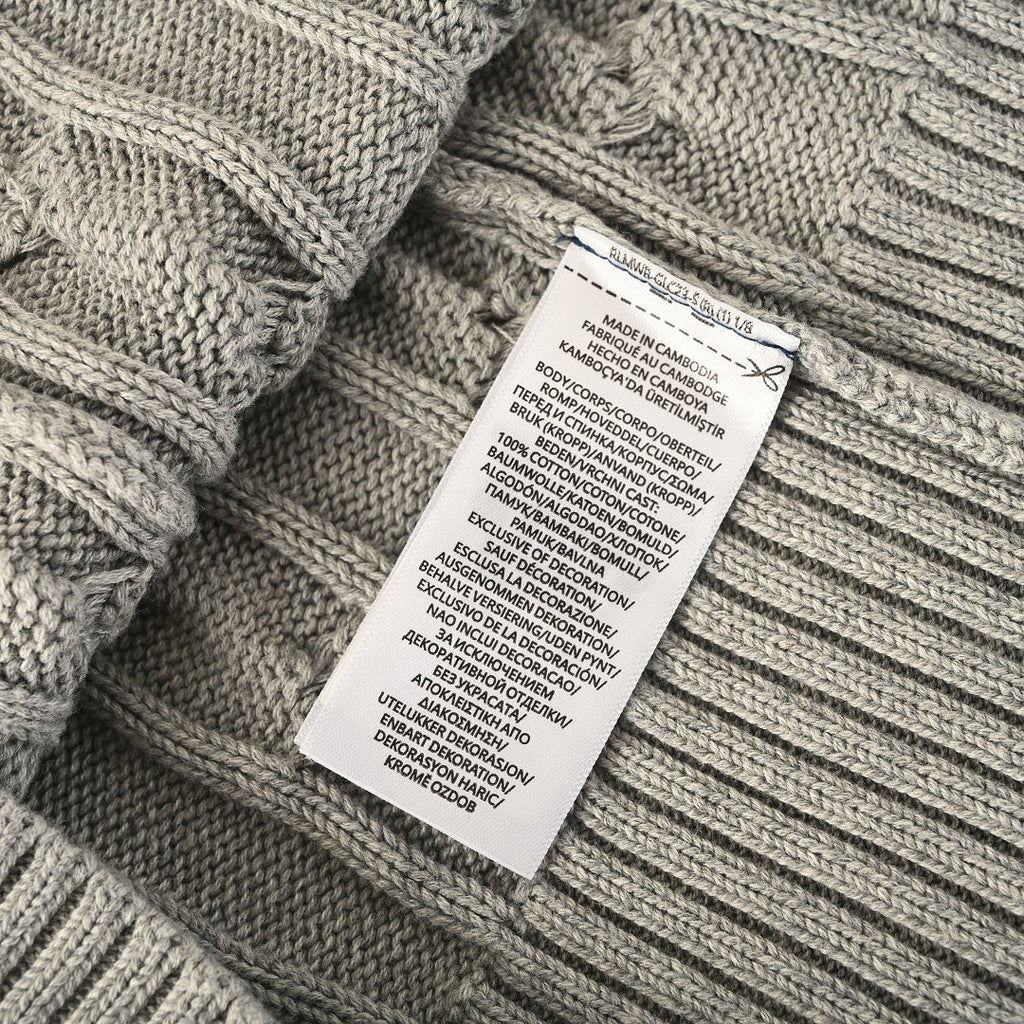 Ralph Lauren Cable-Knit V-Neck Sweater - Gray - view 4