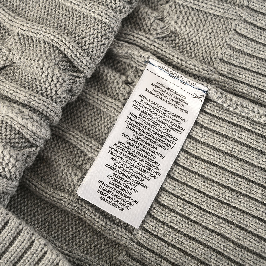 Ralph Lauren Cable-Knit V-Neck Sweater - Gray - view 4