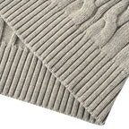 Ralph Lauren Cable-Knit V-Neck Sweater - Gray - view 5