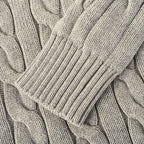 Ralph Lauren Cable-Knit V-Neck Sweater - Gray - view 7