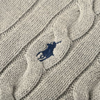 Ralph Lauren Cable-Knit V-Neck Sweater - Gray - view 8