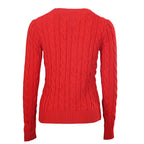 Ralph Lauren Cable-Knit V-Neck Sweater - Red - view 3