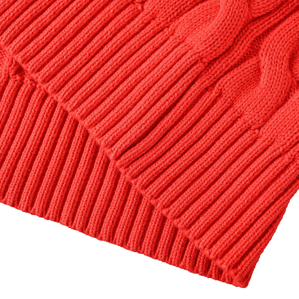 Ralph Lauren Cable-Knit V-Neck Sweater - Red - view 5