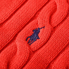 Ralph Lauren Cable-Knit V-Neck Sweater - Red - view 8