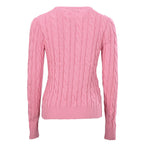 Ralph Lauren Cable-Knit V-Neck Sweater - Pink - view 3