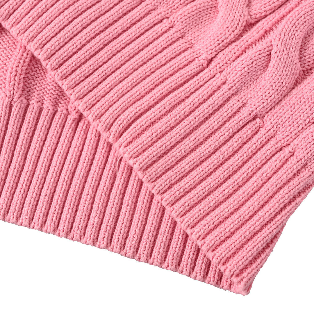 Ralph Lauren Cable-Knit V-Neck Sweater - Pink - view 5