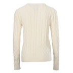 Ralph Lauren Cable-Knit V-Neck Sweater - Ivory - view 3
