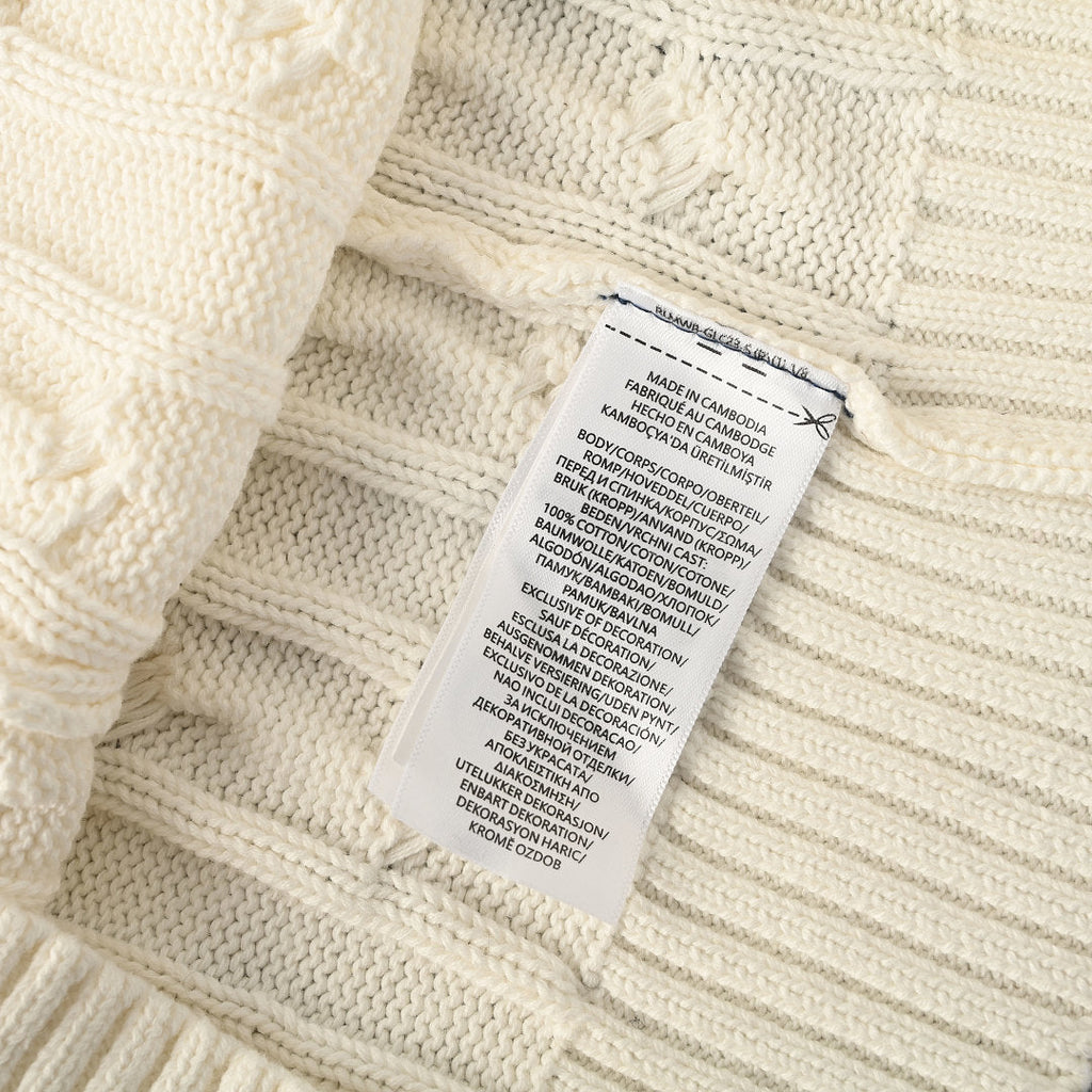 Ralph Lauren Cable-Knit V-Neck Sweater - Ivory - view 4