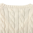 Ralph Lauren Cable-Knit V-Neck Sweater - Ivory - view 6