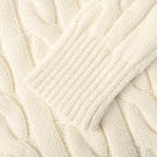 Ralph Lauren Cable-Knit V-Neck Sweater - Ivory - view 7