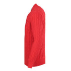Ralph Lauren Cable-Knit Half-Zip Sweater - Red - view 2