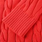 Ralph Lauren Cable-Knit Half-Zip Sweater - Red - view 7