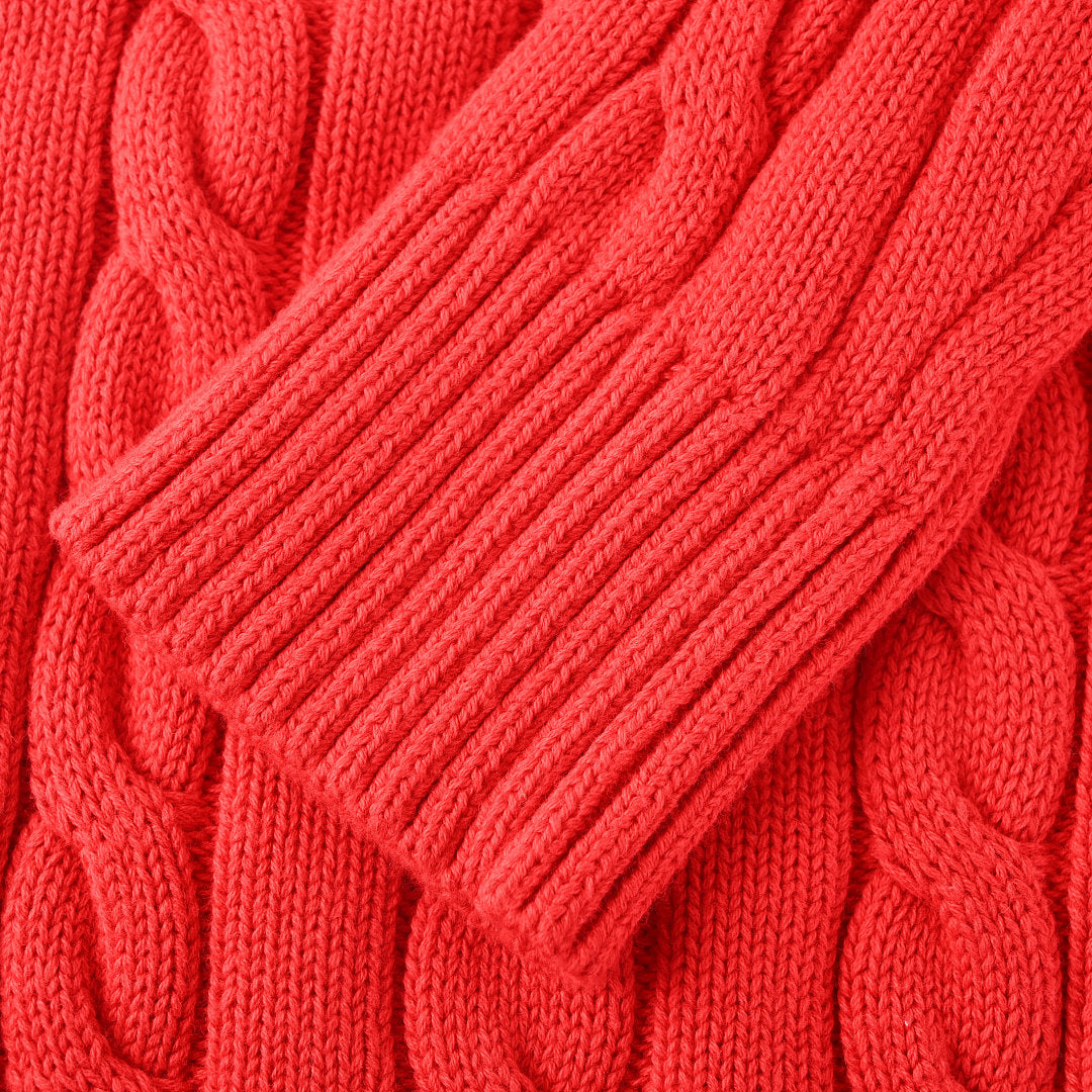 Ralph Lauren Cable-Knit Half-Zip Sweater - Red - view 7