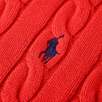 Ralph Lauren Cable-Knit Half-Zip Sweater - Red - view 9