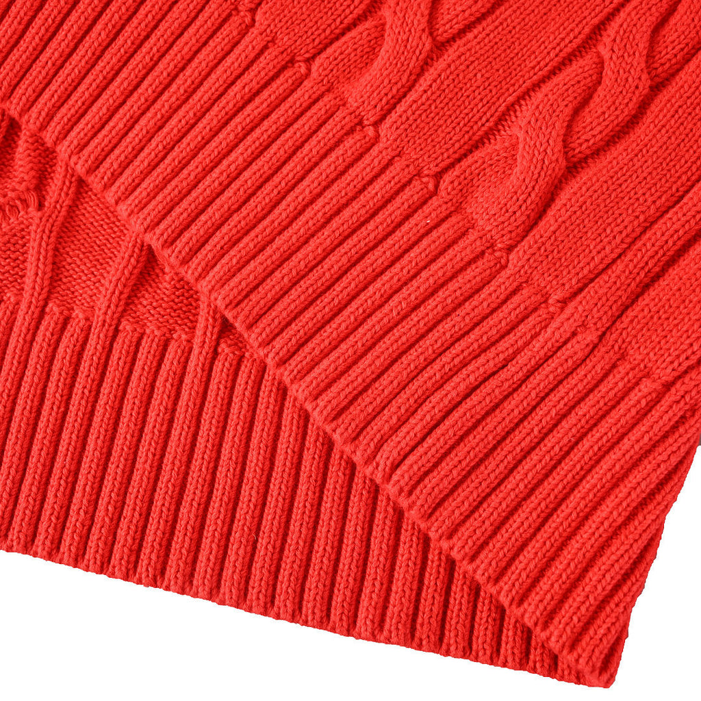 Ralph Lauren Cable-Knit Half-Zip Sweater - Scarlet - view 5