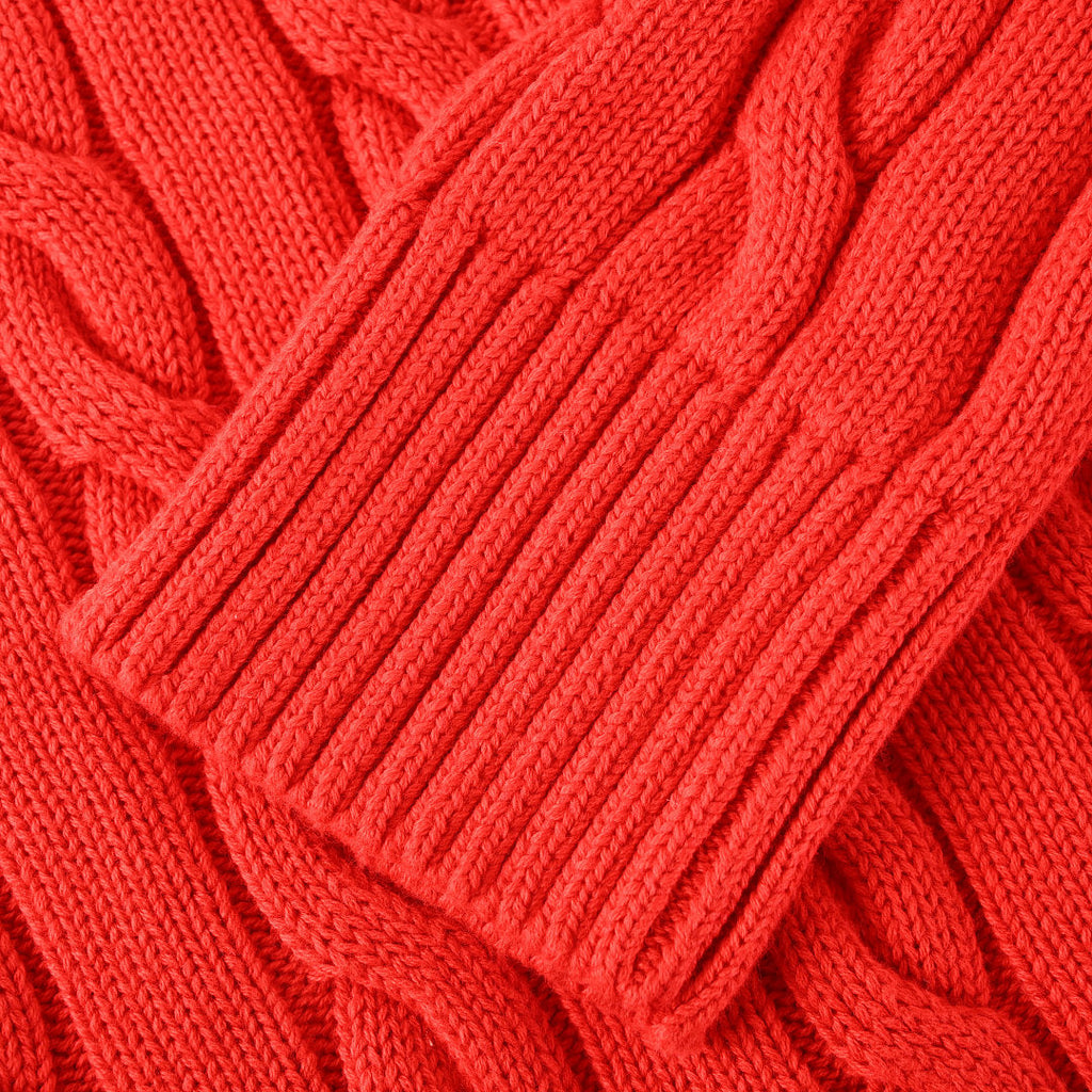 Ralph Lauren Cable-Knit Half-Zip Sweater - Scarlet - view 7