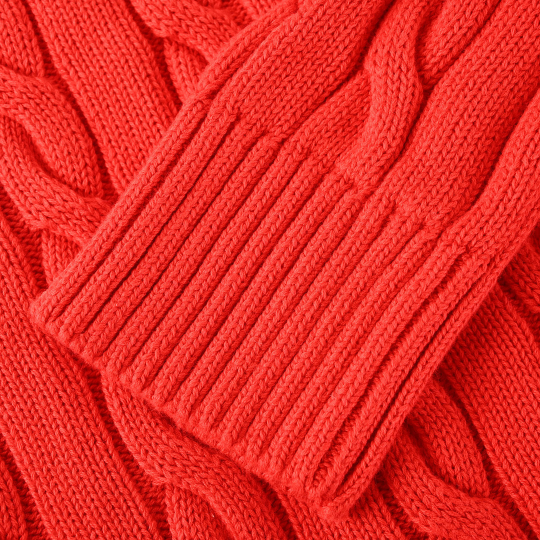 Ralph Lauren Cable-Knit Half-Zip Sweater - Scarlet - view 7