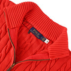Ralph Lauren Cable-Knit Half-Zip Sweater - Scarlet - view 10