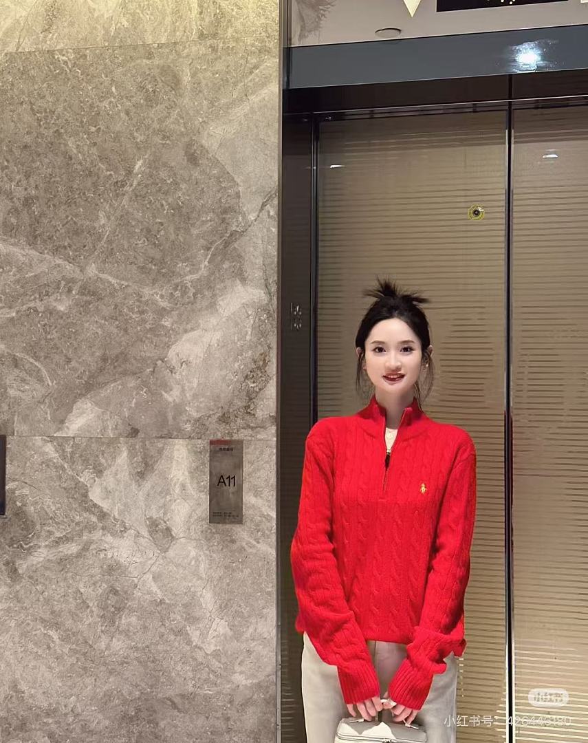 Ralph Lauren Cable-Knit Half-Zip Sweater - Scarlet - view 12