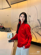 Ralph Lauren Cable-Knit Half-Zip Sweater - Scarlet - view 16