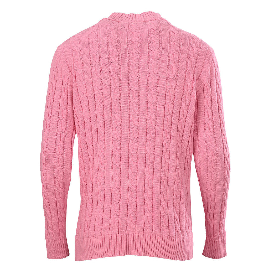 Ralph Lauren Cable-Knit Half-Zip Sweater - Pink - view 3