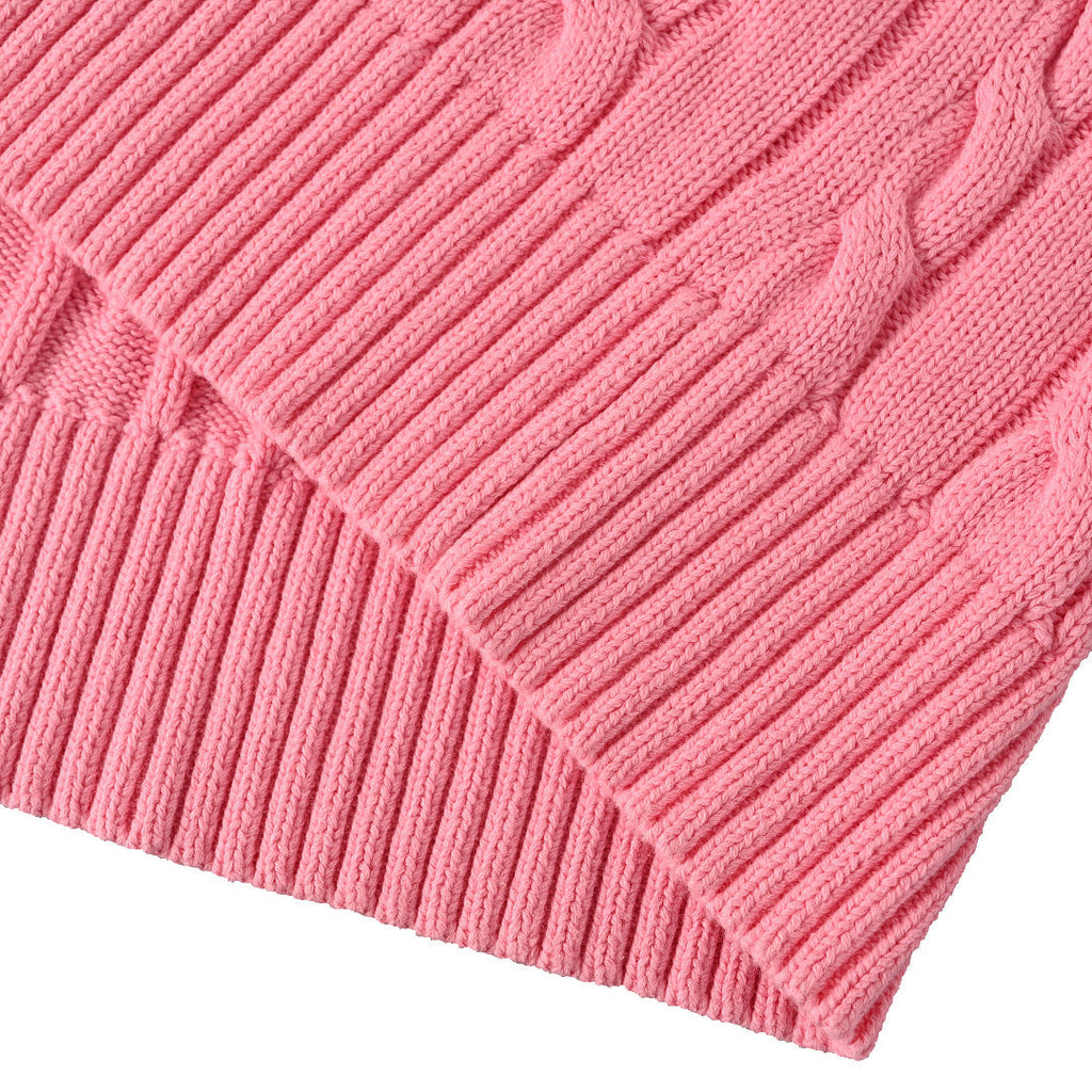 Ralph Lauren Cable-Knit Half-Zip Sweater - Pink - view 5
