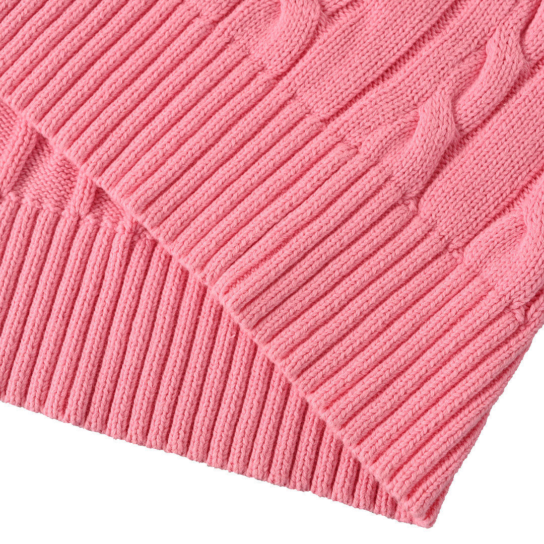 Ralph Lauren Cable-Knit Half-Zip Sweater - Pink - view 5