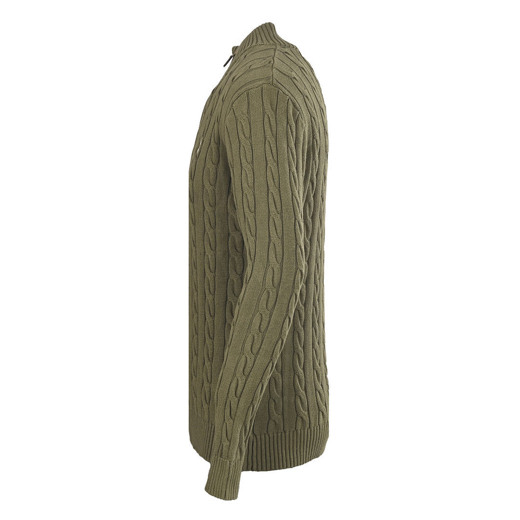 Ralph Lauren Cable-Knit Half-Zip Sweater - Olive - view 2