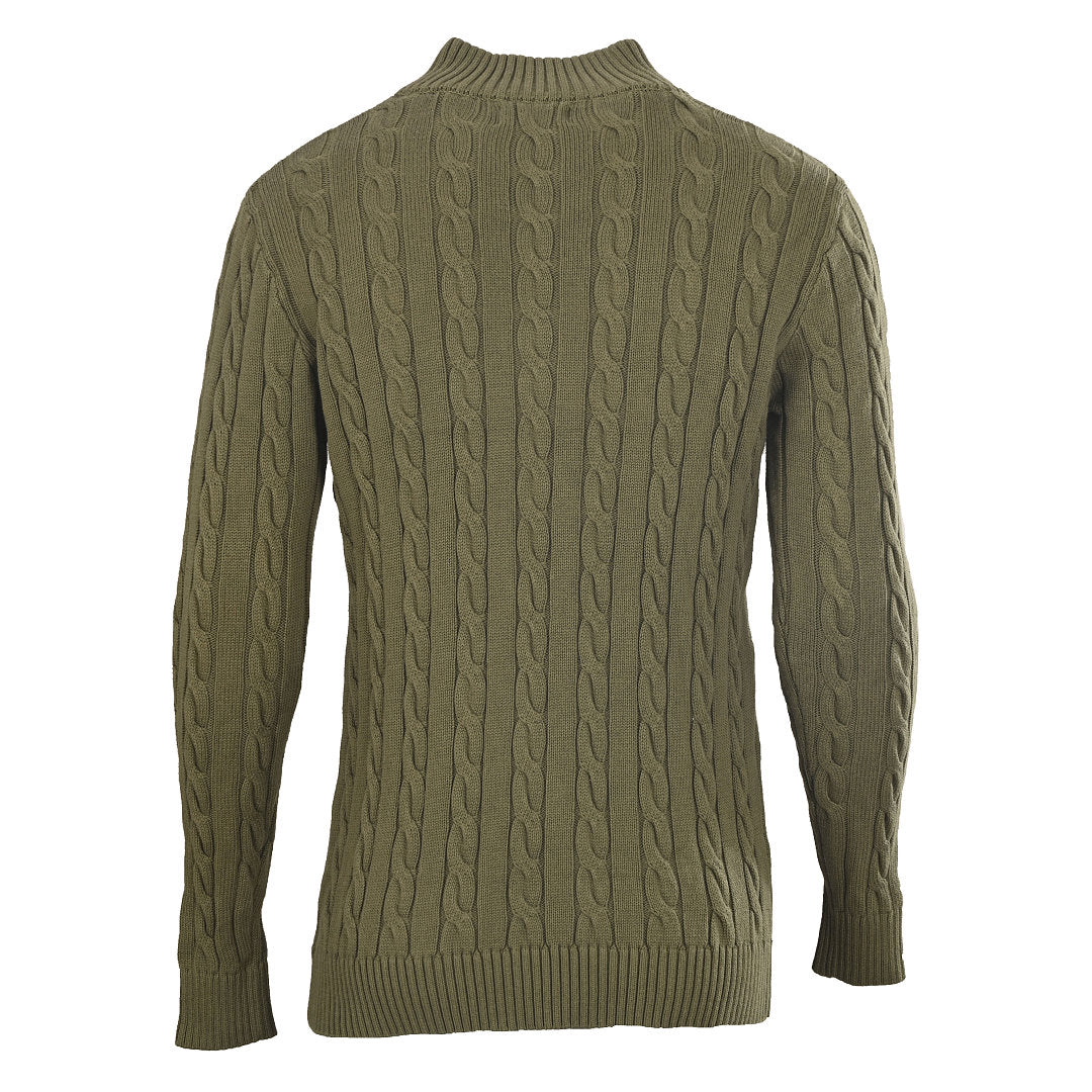 Ralph Lauren Cable-Knit Half-Zip Sweater - Olive - view 3
