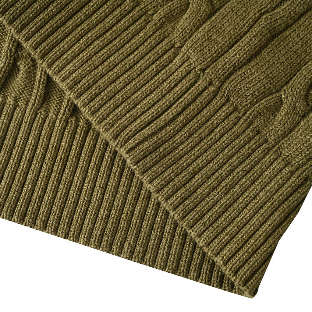 Ralph Lauren Cable-Knit Half-Zip Sweater - Olive - view 5