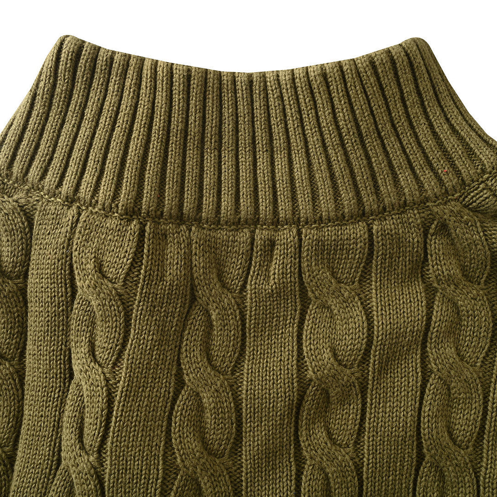 Ralph Lauren Cable-Knit Half-Zip Sweater - Olive - view 6