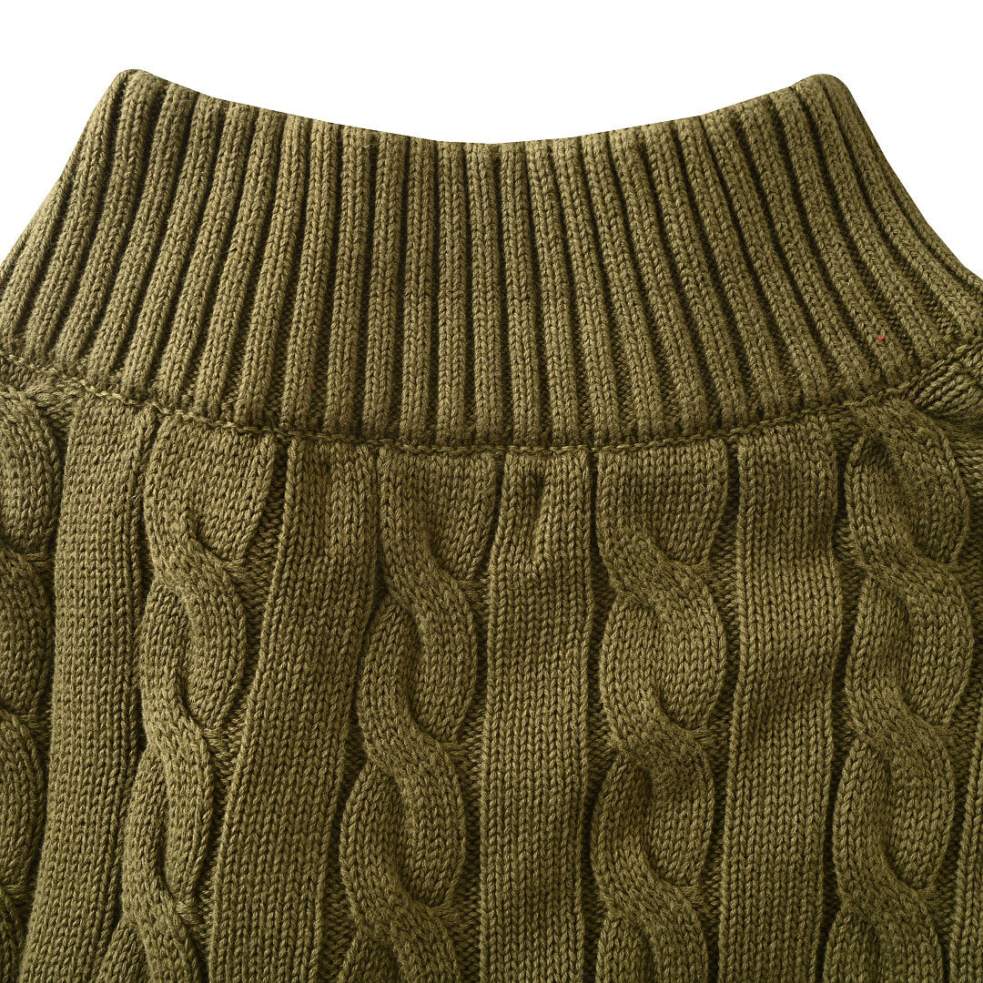 Ralph Lauren Cable-Knit Half-Zip Sweater - Olive - view 6