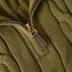 Ralph Lauren Cable-Knit Half-Zip Sweater - Olive - view 8
