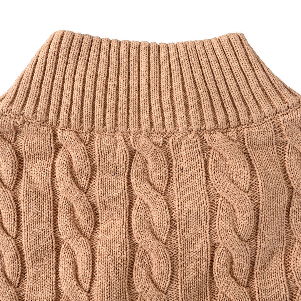Ralph Lauren Cable-Knit Half-Zip Sweater - Camel - view 6