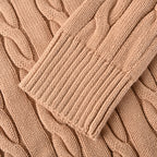 Ralph Lauren Cable-Knit Half-Zip Sweater - Camel - view 7