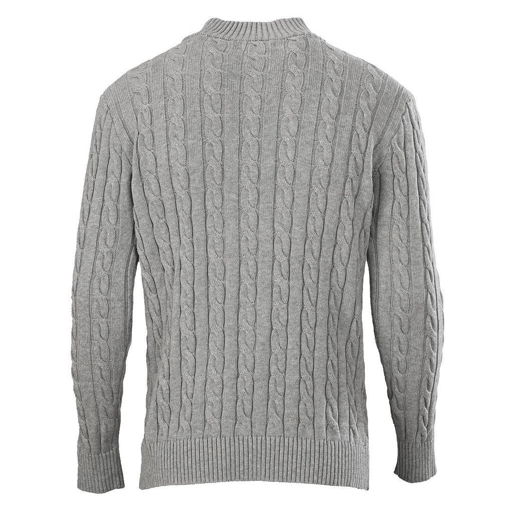 Ralph Lauren Cable-Knit Half-Zip Sweater - Gray - view 3